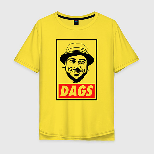 Мужская футболка оверсайз Snatch: Dags / Желтый – фото 1