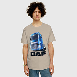 Футболка оверсайз мужская Daf Truck, цвет: миндальный — фото 2