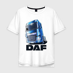 Футболка оверсайз мужская Daf Truck, цвет: белый
