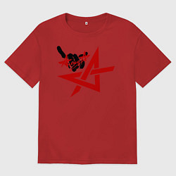 Футболка оверсайз мужская Алиса коза, цвет: красный