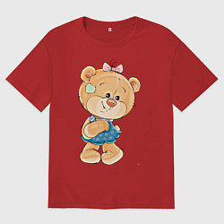 Футболка оверсайз мужская Милое солнышко, цвет: красный