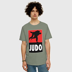 Футболка оверсайз мужская Judo, цвет: авокадо — фото 2