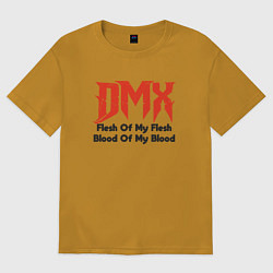 Футболка оверсайз мужская DMX - Flesh Of My Flesh, цвет: горчичный