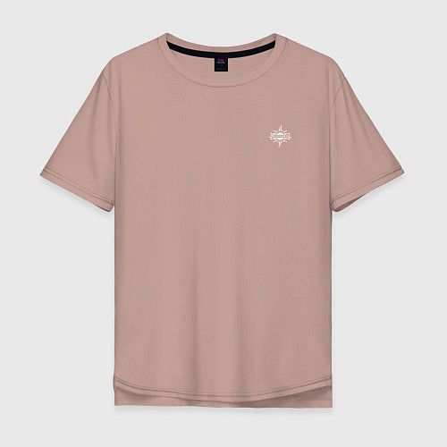 Мужская футболка оверсайз GODSMACK ГОДСМАК спина Z / Пыльно-розовый – фото 1
