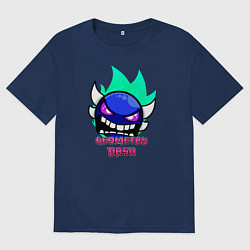 Футболка оверсайз мужская Geometry Dash, цвет: тёмно-синий