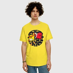 Футболка оверсайз мужская Pac-Man, цвет: желтый — фото 2