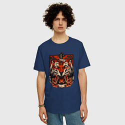 Футболка оверсайз мужская Red Tiger, цвет: тёмно-синий — фото 2