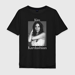 Футболка оверсайз мужская Kim Kardashian, цвет: черный
