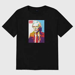 Футболка оверсайз мужская Andy Warhol, цвет: черный