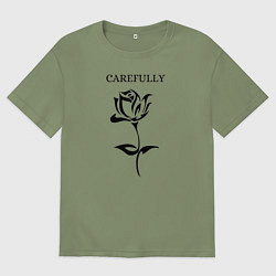 Футболка оверсайз мужская Роза, цвет: авокадо