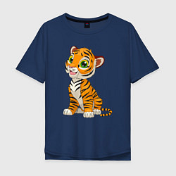 Мужская футболка оверсайз Малыш Тигр
