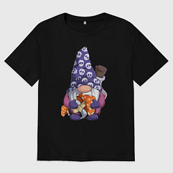 Мужская футболка оверсайз Гном с мухомором