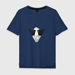 Мужская футболка оверсайз НЛО треугольник