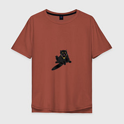 Мужская футболка оверсайз Crypto Cat