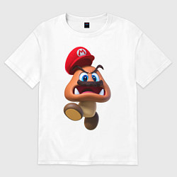 Футболка оверсайз мужская Goomba, цвет: белый