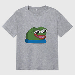 Футболка оверсайз мужская Pepe happy Пепе хеппи, цвет: меланж