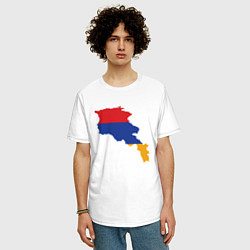 Футболка оверсайз мужская Map Armenia, цвет: белый — фото 2