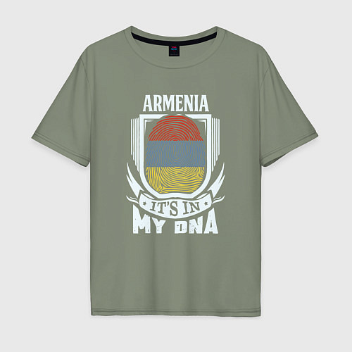Мужская футболка оверсайз Армения в ДНК / Авокадо – фото 1