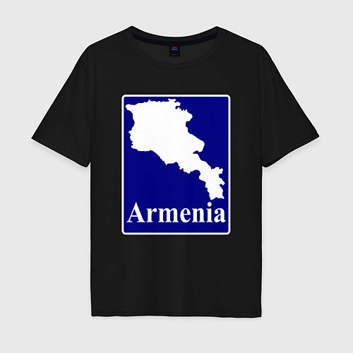 Мужская футболка оверсайз Армения Armenia / Черный – фото 1
