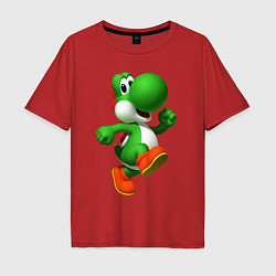 Футболка оверсайз мужская 3d Yoshi, цвет: красный