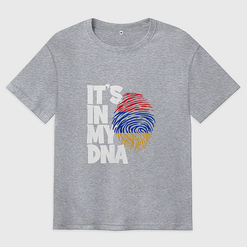 Мужская футболка оверсайз ДНК - Армения / Меланж – фото 1