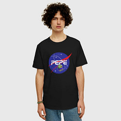 Футболка оверсайз мужская Pepe Pepe space Nasa, цвет: черный — фото 2