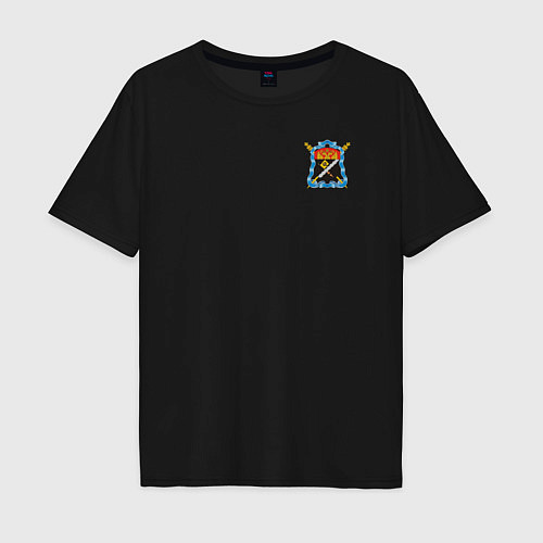 Мужская футболка оверсайз Терское КазВ с Эмблемой / Черный – фото 1