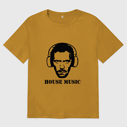 Футболка оверсайз мужская Dr House music, цвет: горчичный