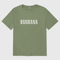 Футболка оверсайз мужская KIZARU, BIG BABY TAPE, BANDANA, цвет: авокадо