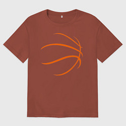 Мужская футболка оверсайз Баскетбольный мяч