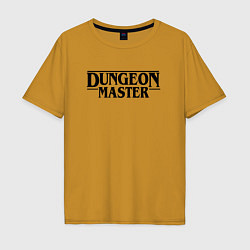 Футболка оверсайз мужская DUNGEON MASTER ГАЧИМУЧИ ЧЁРНЫЙ ЛОГО, цвет: горчичный
