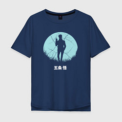 Мужская футболка оверсайз Сатору Годжо в лунном свете Магическая битва