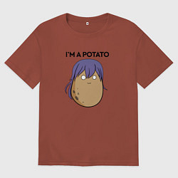 Мужская футболка оверсайз Luni - Im a potato