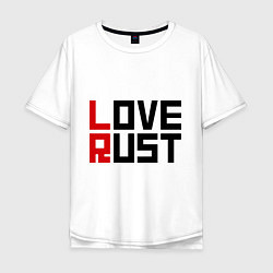 Мужская футболка оверсайз Love Rust
