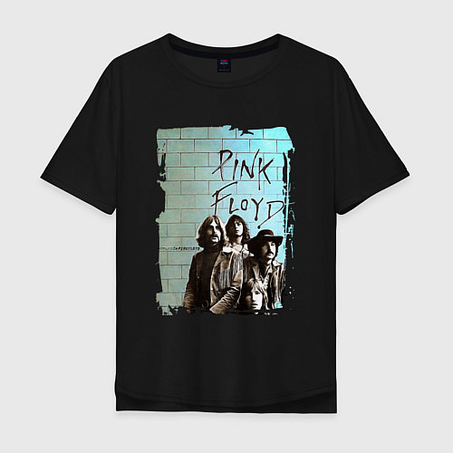 Мужская футболка оверсайз PINK FLOYD, постер / Черный – фото 1