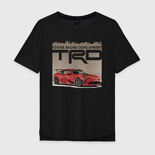 Мужская футболка оверсайз Toyota Racing Development / Черный – фото 1