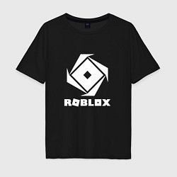 Футболка оверсайз мужская ROBLOX WHITE LOGO, цвет: черный