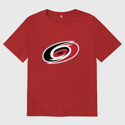 Мужская футболка оверсайз Каролина Харрикейнз логотип