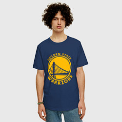 Футболка оверсайз мужская Golden state Warriors NBA, цвет: тёмно-синий — фото 2