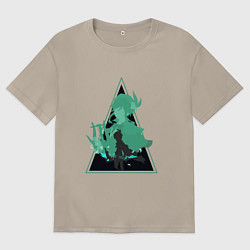 Мужская футболка оверсайз Genshin Impact VentiВенти