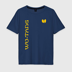 Футболка оверсайз мужская WU TANG CLAN LOGO YELLOW, цвет: тёмно-синий