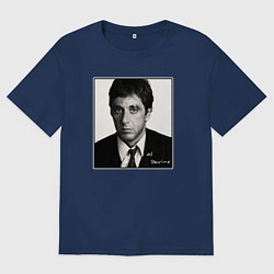Футболка оверсайз мужская Аль Пачино Al Pacino, цвет: тёмно-синий