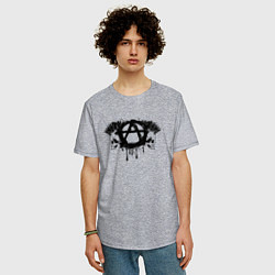 Футболка оверсайз мужская Анархия,, цвет: меланж — фото 2
