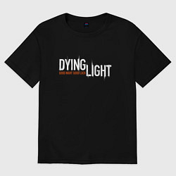 Футболка оверсайз мужская GOOD NIGHT AND GOOD LUCK DYING LIGHT, цвет: черный