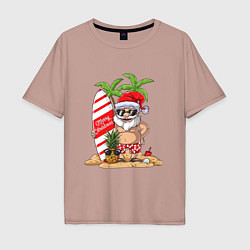 Мужская футболка оверсайз Santa on Vibe