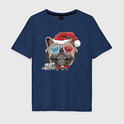 Мужская футболка оверсайз Christmas Dog