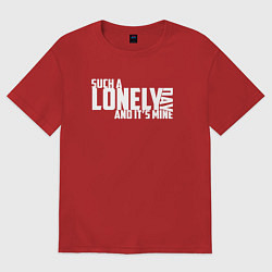 Футболка оверсайз мужская Lonely Day - System Of A Down, цвет: красный