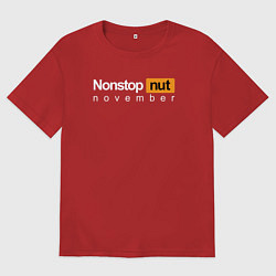 Футболка оверсайз мужская Nonstop nut november, цвет: красный