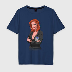 Футболка оверсайз мужская Dana Scully X-Files, цвет: тёмно-синий