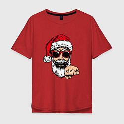 Мужская футболка оверсайз Bad Santa xmas Плохой Санта